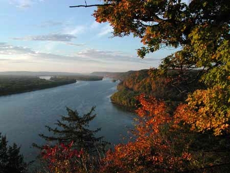 Mississippi River, view from Fire Point, Harper’s Ferry, Iowa